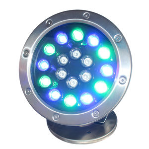 Projecteur led étanche conforme à la norme DMX512, <span class=keywords><strong>spot</strong></span> lumineux submergé pour un étang, 18x15x1W - Product Image 1