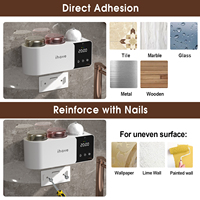 Stérilisateur mural intelligent électrique UV pour brosses à dents, sans perçage, séchage à l'air, usage domestique avec diffuseur d'arômes, vente en gros OEM