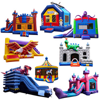 EN14960 Château gonflable géant commercial en PVC durable et robuste 6x4m pour enfants et adultes en plein air
