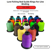 Fil de nylon pour enroulement de cannes à pêche, haute résistance 150D, 21 couleurs inaltérables, 2000M par bobine, ligne de pêche