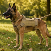 Harnais tactique pour chien en nylon 1050D, ensemble 3 pièces, laisse robuste à double contrôle, boucle en alliage de zinc, réglable, prix d'usine