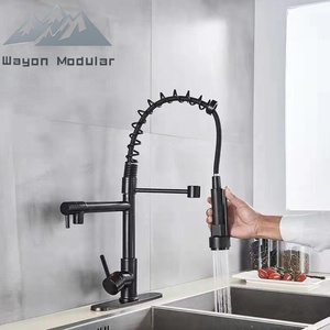 Grifo monomando comercial Wayon de acabado mate para lavabo de baño <span class=keywords><strong>con</strong></span> rociador extraíble y llenador de ollas - Product Image 1