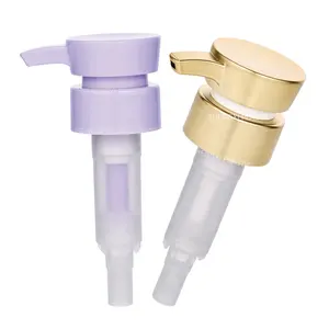 Fast Delivery Gold Silver Luxury Cosmetic Packaging 28/410 33/410 38/410 Long Nozzle Plastic Aluminum Body Cream Lotion Pump