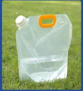 Мешок большой емкости для воды 5L 10L 15L 20L переносной мешок для воды для наружного использования с жидким носиком пластиковый складной мешок для питьевой воды
