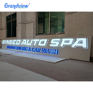 Kinh doanh ngoài trời phía trước Biểu tượng dấu hiệu 3D LED ánh sáng kênh thư bàn chải sơn kim loại tùy chỉnh 3D Logo Led đăng ký với bảng hiệu trở lại hộp - Product Image 2