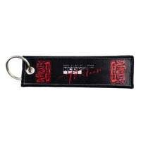 Porte-clés brodé personnalisé en tissu sergé brodé pour moto Porte-clés porte-clés pour voiture
