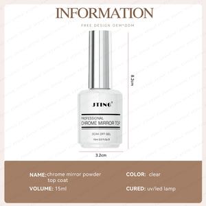JTING Professionnel Facile à Utiliser Végétalien Résine Naturelle Chrome Magic Mirror Powder Top Coat Gel Polish Sans Poudre Collante OEM Topcoat - Product Image 2