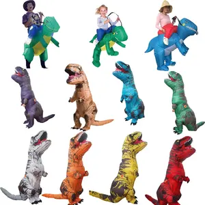 Colorful T-REX inflatable Dinosaur Costume hidden legs dinosaur costume New Blowup Dinosaur