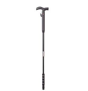 Bastón Retráctil de Aleación de Aluminio con Luz LED, 2 Modos de Descarga Eléctrica, Función Antirrobo y de <span class=keywords><strong>Autodefensa</strong></span> para Camping y Senderismo - Product Image 1