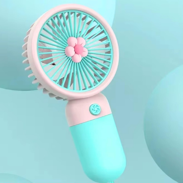 In Stock Summer Rechargeable Portable Travel Fan Mini Handheld Fan Flower Fairy Hand-held Rechargeable Pocket Fan for Kids Gift