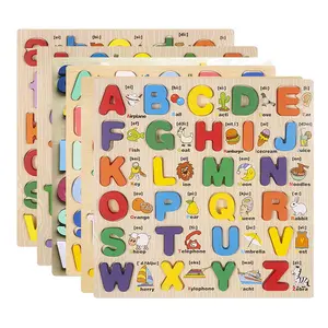 Commiki 6 Maanden Baby Sensorisch Speelgoed Stam Montessori Speelgoed Voor 4 Jaar Oud Houten Vroeg Educatief Speelgoed Leren Engelse Letters