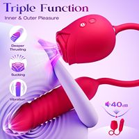MOOLIGIRL Vibrateur Rose à 10 Modes de Succion pour Stimulation du Point G, Clitoridienne et Anale - Jouet Sexuel Adulte pour Femme Fabriqué en Chine