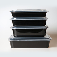 750 ML PP Boîte à bento rectangulaire en plastique Emballage alimentaire Boîte à lunch en plastique à emporter Récipient alimentaire jetable rectangulaire personnalisé