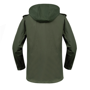 DFU0171 Manteau tactique camouflage noir et vert automne/hiver pour homme, coupe-vent d'extérieur mi-longueur M65 CS Field Charge Coat imperméable - Product Image 3
