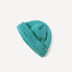 Gorro de Punto con Parche Personalizado de Marca Privada al por Mayor, Gorro de Pescador Desgastado con Tachuelas para Hombre y Mujer - Product Image 2
