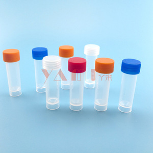Cryogenic Tube 5ml Polypropylene <b>Flat</b> Bottom <b>Screw</b> Top With Gasket Sampling Tube 16X59MM - Product Image 3