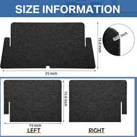 Séparateur de bureau acoustique en fibre de polyester PET cloison de bureau amovible panneau de confidentialité pour mobilier de bureau