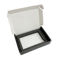 Carton ondulé écologique noir emballage boîte postale avec logo boîte d'expédition pour les vêtements