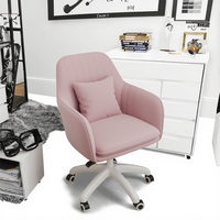 Chaise de bureau moderne en PVC avec dossier, pour la maison, le bureau ou la chambre à coucher