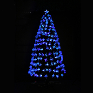 Artificial rojo PVC LED iluminado fibra óptica árbol de Navidad fiesta Decoración - Product Image 6