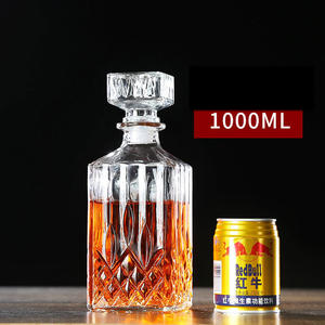 プラスチックストッパー付き卸売1000mlウイスキーデカンター - Product Image 2