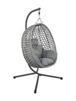 Fauteuil à bascule en métal résistant aux UV pour salon, plusieurs options de couleurs, chaise suspendue en forme d'œuf, chaise hamac
