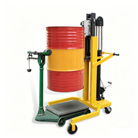 Lève-fût universel 55 gallons, transpalette hydraulique manuel à pompe à pied avec cadre de support pour plateforme de pesée