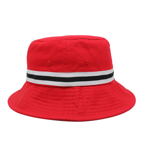 <b>Red</b> Custom Sporty Waterproof Outdoor Argyle Bucket Hat with Embroidery Logo Shiny Colors and Sun Protection - Product Image 2