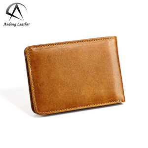 Portefeuille court en cuir véritable RFID Andong pour homme, mini porte-monnaie pour femme, porte-cartes de crédit pour homme, petite bourse pour homme - Product Image 4