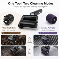 Brosse de nettoyage pour barbecue électrique avec rouleaux remplaçables, outil de nettoyage de barbecue rechargeable par USB