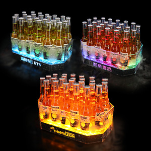 Cubo de Hielo Iluminado LED, Rectangular, de Plástico, Diseño Moderno, para Bares, KTV y Fiestas - Product Image 1