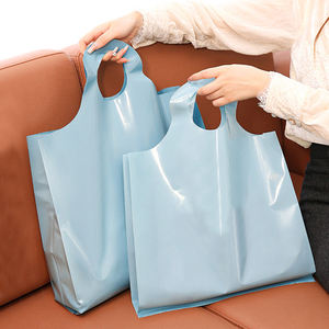 Bolsas de Plástico Personalizadas para Compras con Logotipo de Marca, Bolsas Rosas Recicladas para Comercio Minorista con Asa de Transporte - Product Image 6