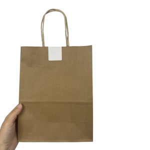 ขายโรงงานที่กําหนดเองพิมพ์โลโก้ของ<span class=keywords><strong>คุณ</strong></span>เองถุงกระดาษคราฟท์สีขาวสีน้ําตาลราคาถูก<span class=keywords><strong>ของ</strong></span>ขวัญช้อปปิ้งกระเป๋าปรับได้ - Product Image 2