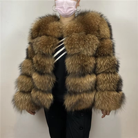 BEIZIRU Manteau à capuche en fourrure de raton laveur véritable pour femme, veste chaude pour l'hiver