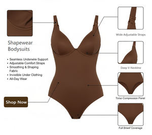 ชุดกระชับสัดส่วนผู้หญิงแบบใหม่ของ Lulu บอดี้สูทเซ็กซี่สีพื้น ไซส์พลัส ชุดชั้นในกระชับหน้าท้อง ยกกระชับสะโพก คอร์เซ็ทแน่น ระดับแน่น ผลิตจากไนลอน - Product Image 2