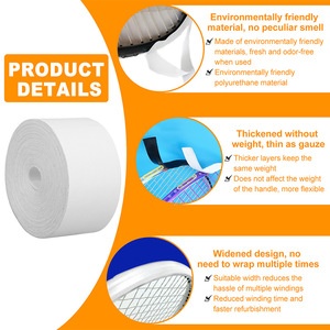 Badminton Racket Head Protector 3.5cm X 5m White And Black Wear Resistant Frame String Protector For Badminton Tennis Table - Product Image 5