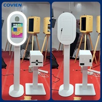 Photomaton pour iPad pour les entreprises de location de matériel de mariage, compatible avec les appareils photo reflex numériques, cadre métallique, photomaton portable pour les entreprises d'événements