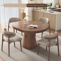 Table à manger extensible et convertible en bois massif de style rétro, pliable, multifonctionnelle, personnalisable, grande taille, ensemble pré-assemblé