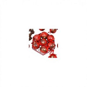 Ornements suspendus en boules de mousse 75 mm, emballage en boîte hexagonale double couche, décorations de Noël bonhomme de neige et vieil homme pour sapin de Noël, 14 pièces - Product Image 1