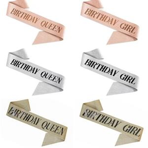 Cinturón <span class=keywords><strong>de</strong></span> Fiesta para <span class=keywords><strong>Cumpleaños</strong></span> <span class=keywords><strong>de</strong></span> Reina, Banda <span class=keywords><strong>de</strong></span> Hombro para Futura Novia, Tela Brillante, Cinta Ceremonial, Artículos <span class=keywords><strong>de</strong></span> Fiesta - Product Image 1