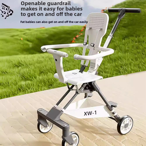 รถเข็นเด็กแบบพาโนรามาสองทิศทาง รุ่นใหม่ พับเก็บได้ด้วยคลิกเดียว น้ำหนักเบาอเนกประสงค์สำหรับเด็ก - Product Image 3