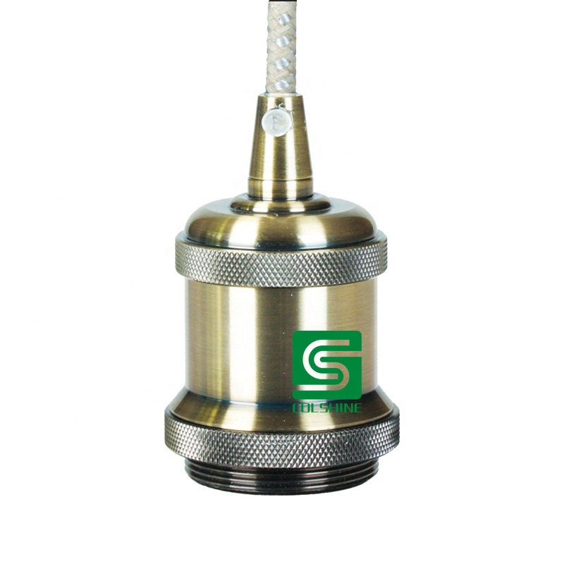 E26/E27 винтажный латунный металлический держатель лампы для потолочного светильника Ретро держатель лампы