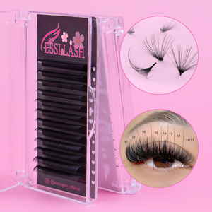 ESSI LASH Extensions de cils russes en soie cachemire noir mat velours, plateaux de cils en gros, longueurs mixtes 0.03 0.05 0.07 - Product Image 1