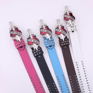 <span class=keywords><strong>Ceinture</strong></span> unisexe en jean épée coeur rouge gothique Y2k ceintures de mode pour femmes designer de luxe noir Rivet Punk accessoire <span class=keywords><strong>ceinture</strong></span> pour hommes homme - Product Image 2