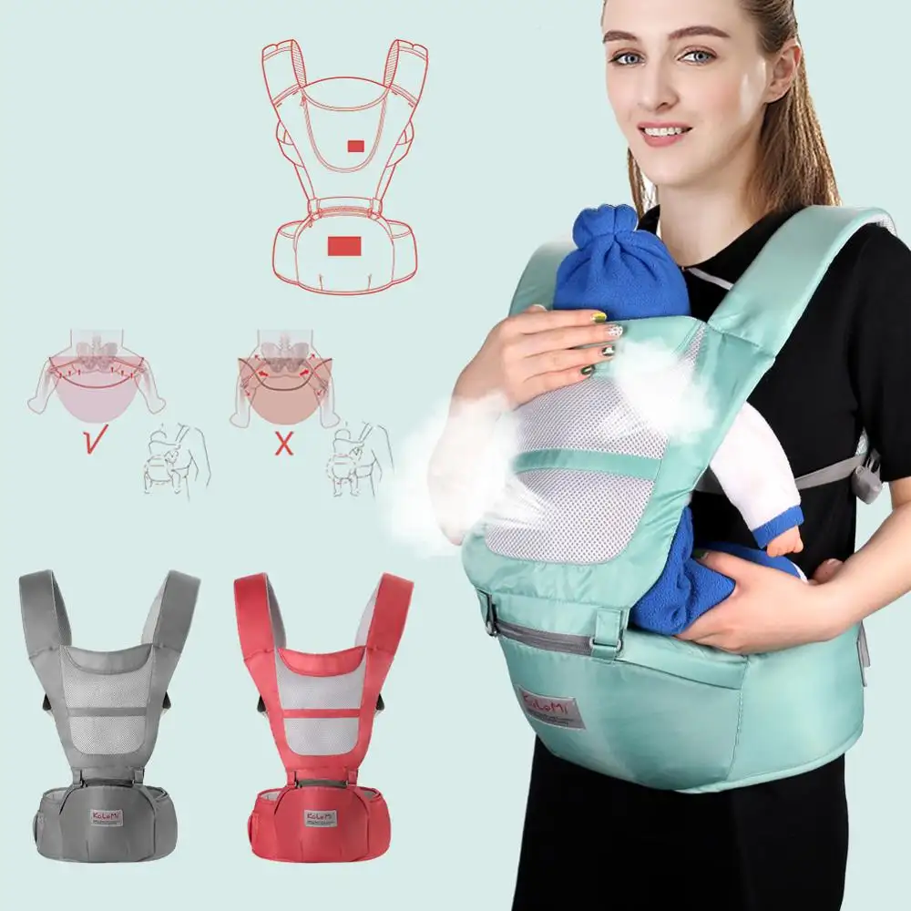Multi-functional Cotton and Polyester Breathable Baby backpack Carrier for Newborns