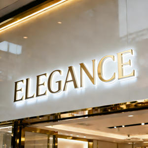 Lettres en relief personnalisées BOYANG en or poli 3D avec rétroéclairage, enseigne BEAUTY |   Halo LED 6000K |   Beauté extérieure de luxe haut de gamme - Product Image 4