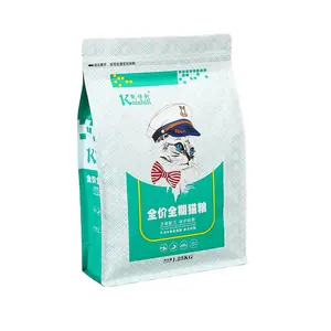 Wholesale Custom Logo Large Plastic Zip Bag Logo Pet Food Packaging Bags With Resealable Zipper