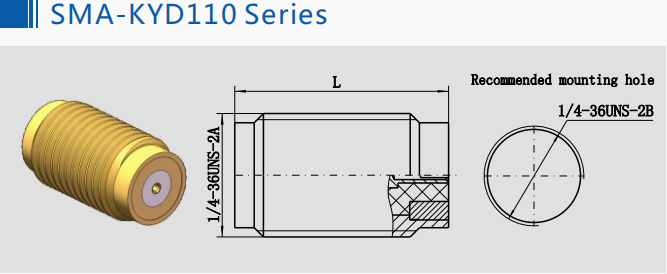 L'or a plaqué les antennes femelles de connecteur coaxial de la cloison étanche rf de cuir embouti de SMA