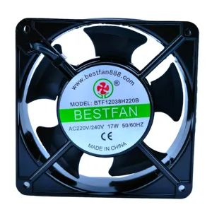 12038 düşük gürültü 220V AC soğutma fanı 220V 230V 240V 380V çift rulman alüminyum Fan yanmaz fırçasız Fan Bestfan 12038