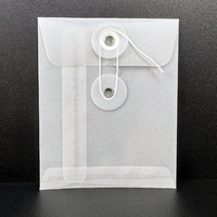 Mini Bolsa para Documentos, Sobre de Papel Glassine, Embalaje para Regalos, Cinta para Atar, Transparente, Semitransparente, Impresión Digital, Logotipo Personalizado